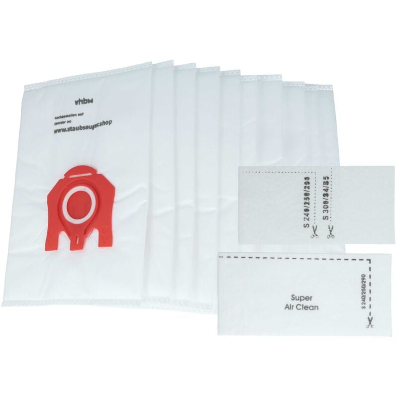 vhbw 10x bolsa compatible con Miele Peppermint, Parquet 700, Passion, Pastelito aspiradora - vellón micro, 27,5 cm x 18 cm blanco