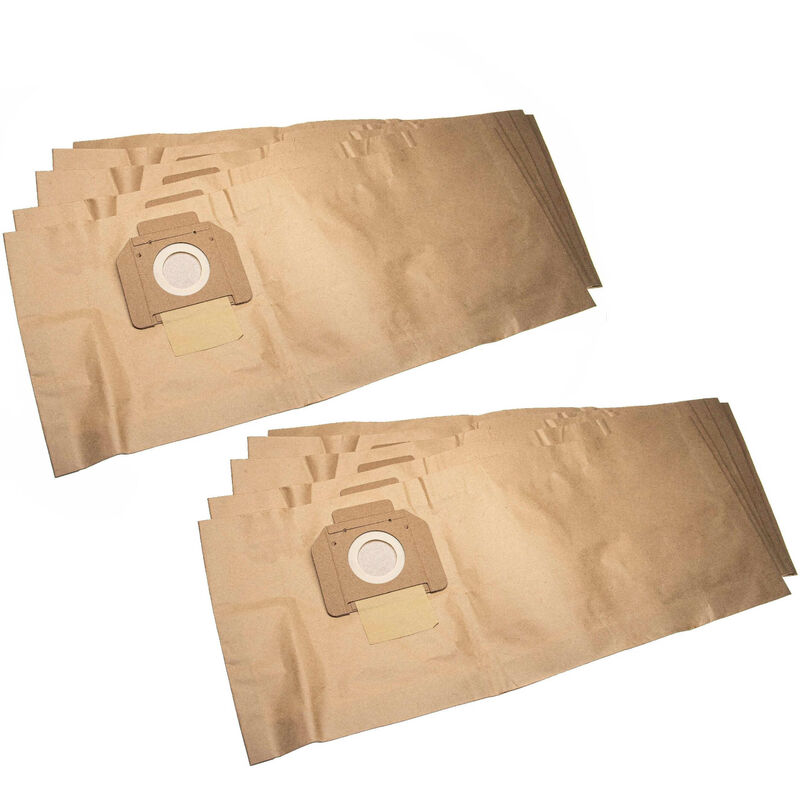 

Vhbw - 10x Bolsa aspiradora compatible con Nilfisk Alto IVB 3, 30 aspiradora - papel, 66 cm x 27,8 cm, marrón