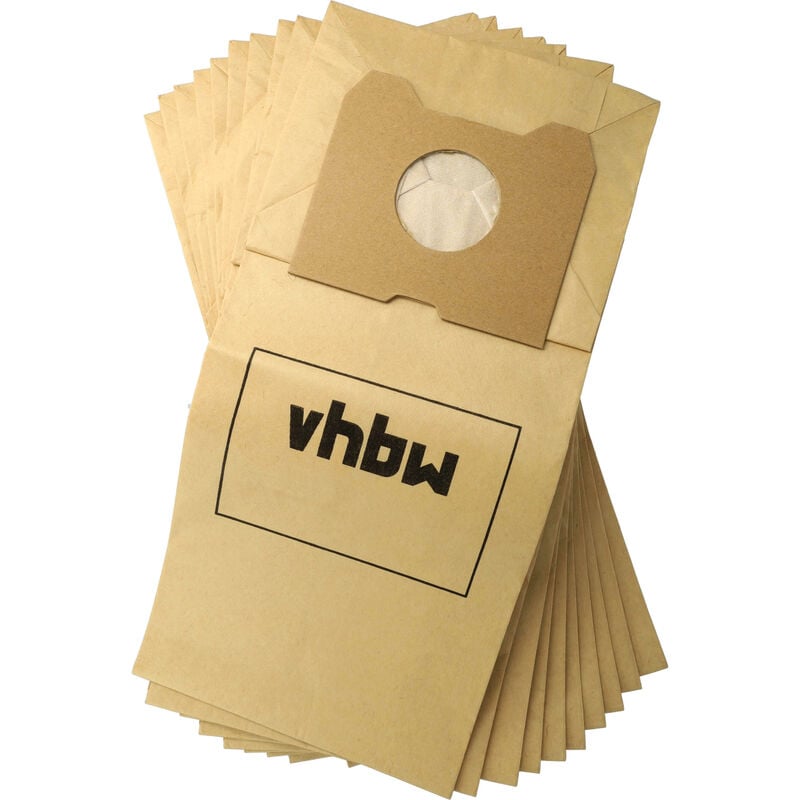 

10x Bolsa aspiradora compatible con Quelle 0-24286-7 aspiradora - papel, 30 cm x 20 cm, color arena - Vhbw