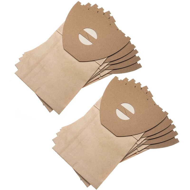 

10x Bolsa aspiradora reemplaza Nilfisk 1406554020 para aspiradora - papel, 25,3 cm x 15,2 cm, marrón - Vhbw