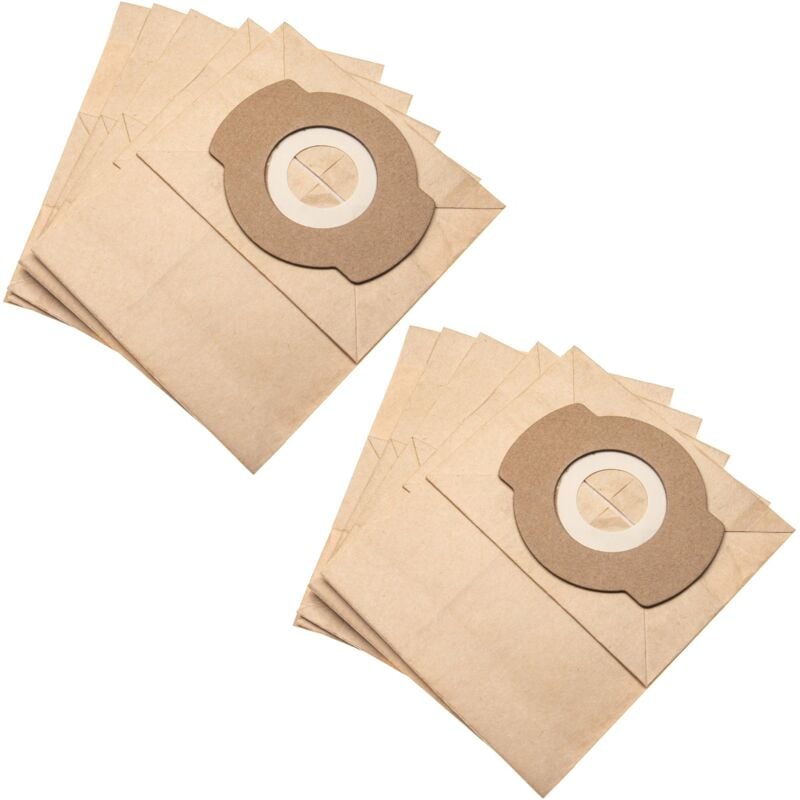 

10x bolsa compatible con Bosch EasyVac 3 aspiradora - papel, 18.1cm x 15,2cm, marrón - Vhbw