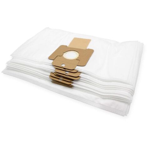 vhbw 10x bolsa compatible con Nilfisk D 120 aspiradora - vellón micro, blanco