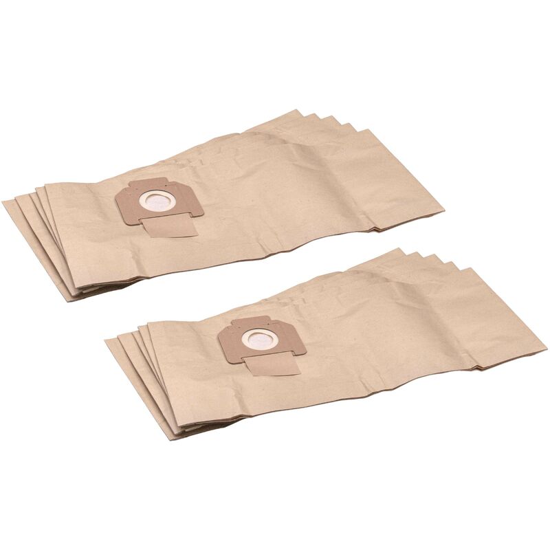 

10x bolsa compatible con Protool / Festool FB-VCP 260 E-L, VCP 260 E-M aspiradora - papel, marrón - Vhbw