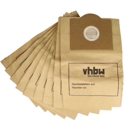 vhbw 10x bolsa compatible con Rowenta ZR76, ZR765 aspiradora - papel, 32 cm x 19 cm color arena