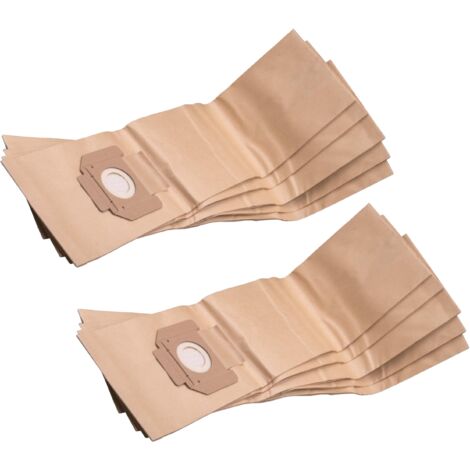 vhbw 10x bolsa compatible con Stihl SE 120 aspiradora - papel, marrón