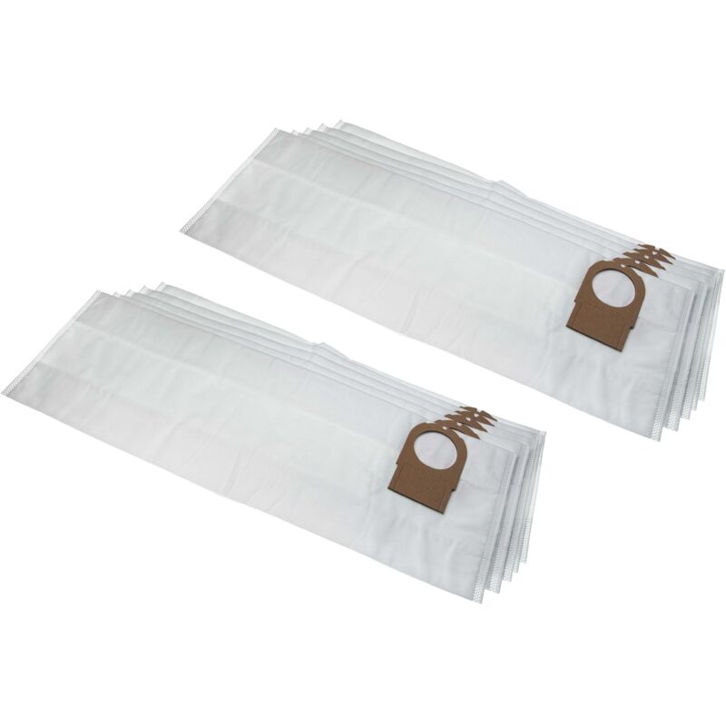 

10x bolsa reemplaza Metabo 6.31349, 631349000 para aspiradora - vellón micro, 68,6cm x 23.7cm, blanco - Vhbw