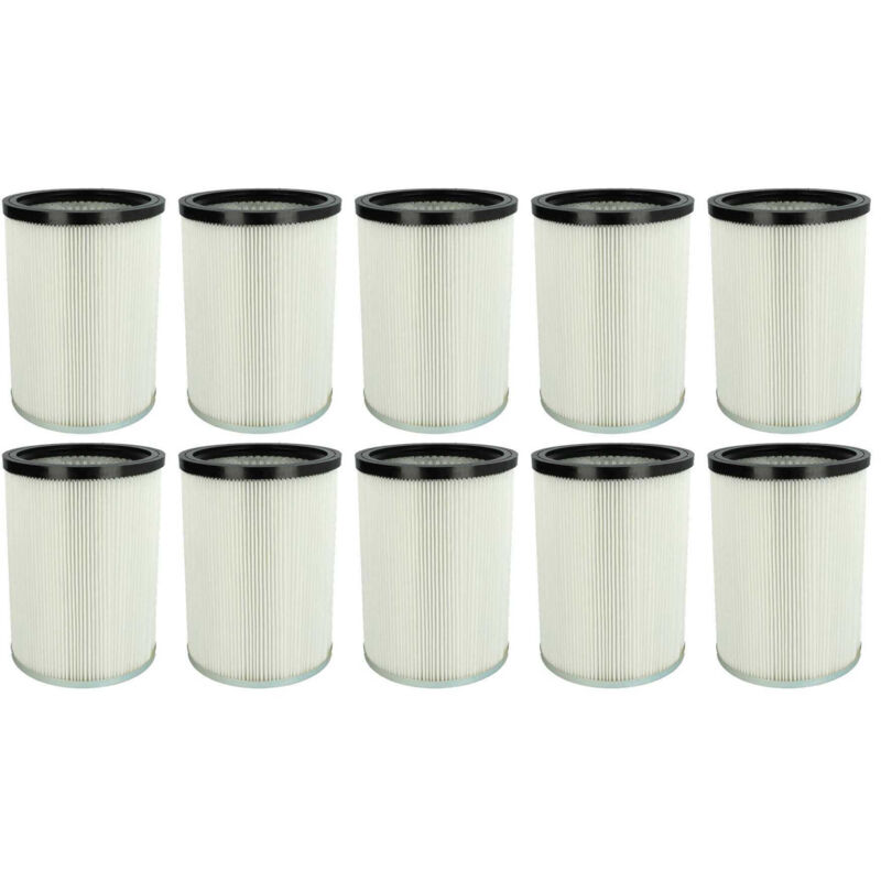 10x Cartridge Filter compatible with Kärcher nt 50/1 Me Classic ar, nt 50/1 Me Classic br 127V Vacuum Cleaner - White - Vhbw