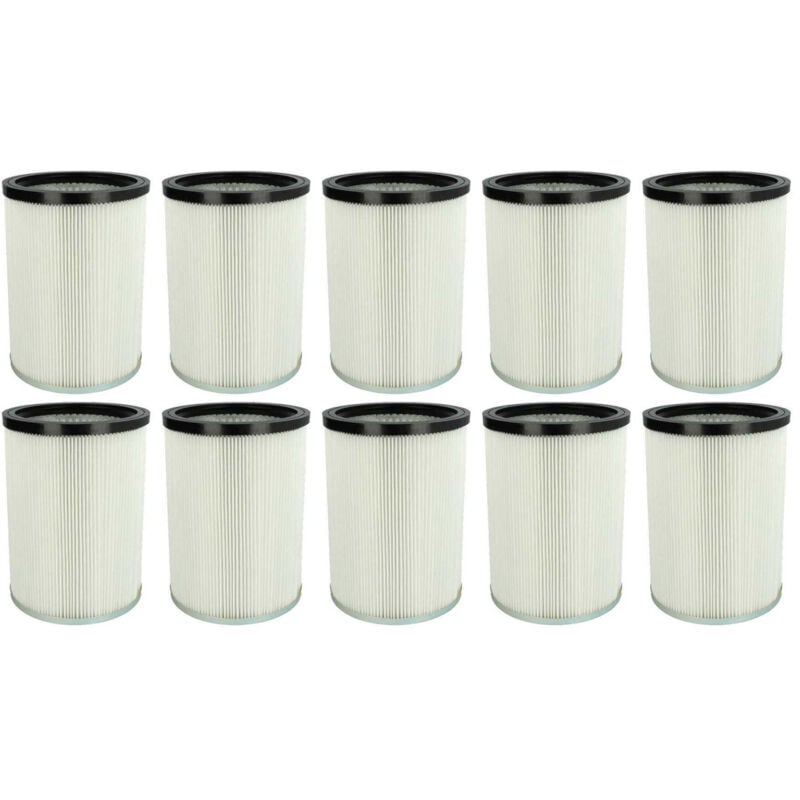 10x Cartridge Filter compatible with Kärcher nt 50/2 Me Classic eu, nt 50/2 Me Classic sea Vacuum Cleaner - White - Vhbw