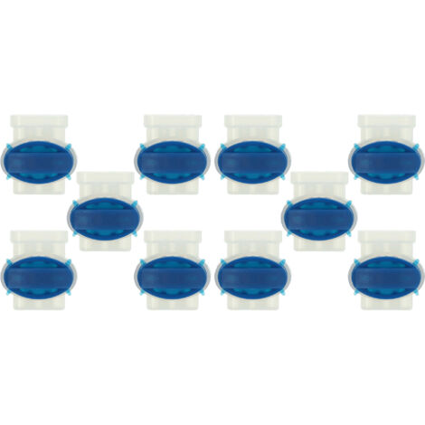vhbw 10x conector para cables delimitadores compatible con Bosch Indego 400 Connect robots cortacésped - impermeable azul, transparente
