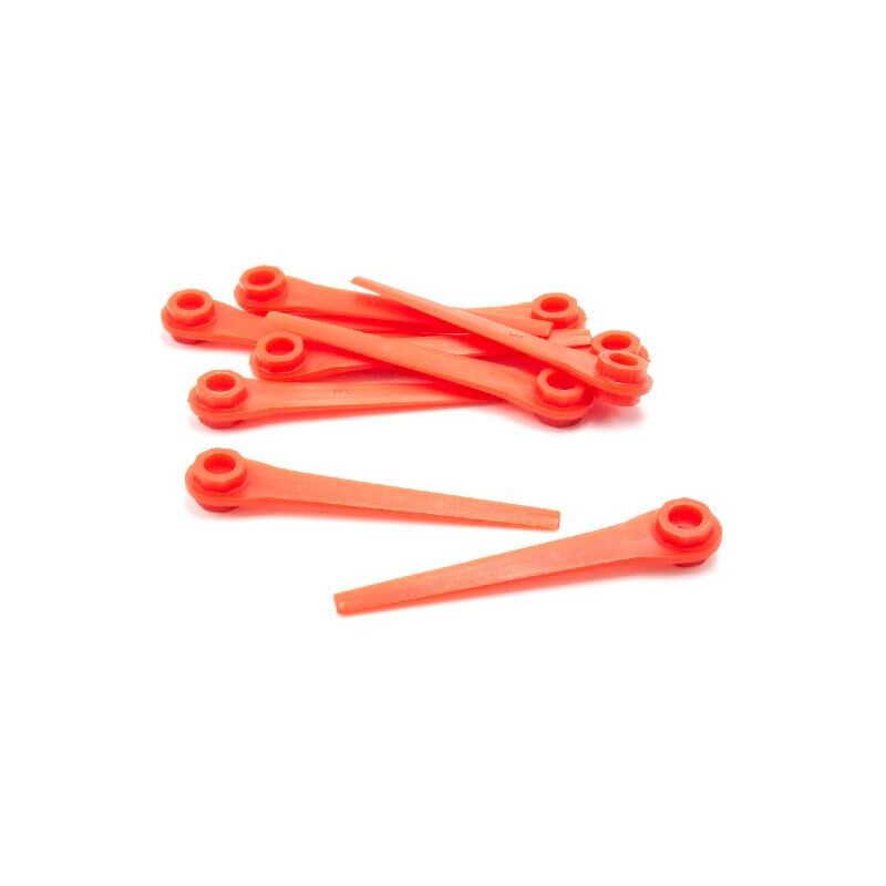 

vhbw 10x cuchillas de repuesto compatible con Gardena EasyCut Li-18/23 R (Art.-Nr. 9823-20) cortadora de césped -Recambio, rojo, plástico