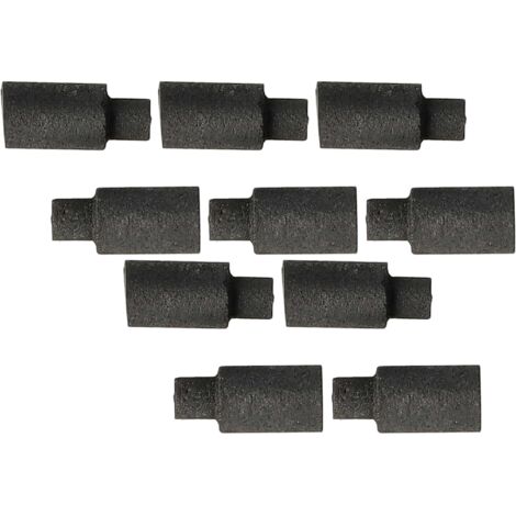vhbw 10x escobilla 3 x 2 x 6,5 mm compatible con Roco H0 23240, 43221, 43001, 43005 locomotora, modelismo tren de juguete Gris oscuro