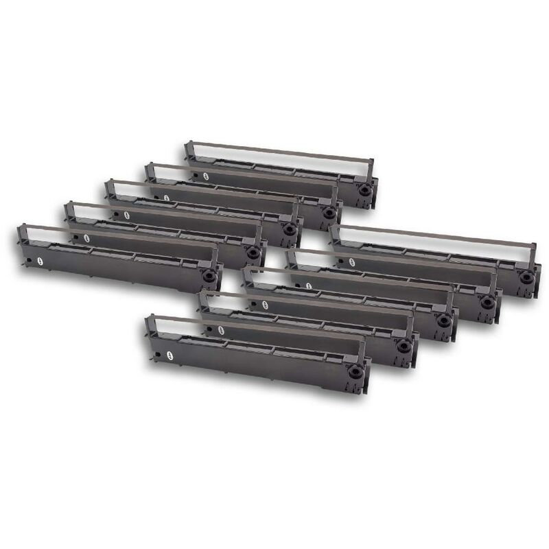 Vhbw - 10x Farbband Nylonband Tintenband kompatibel mit Nadeldrucker Seiko / Seikosha 800, 800 a, 800 ai, 800 i, 80051, 885 ai, 900, bp 180 Ersatz