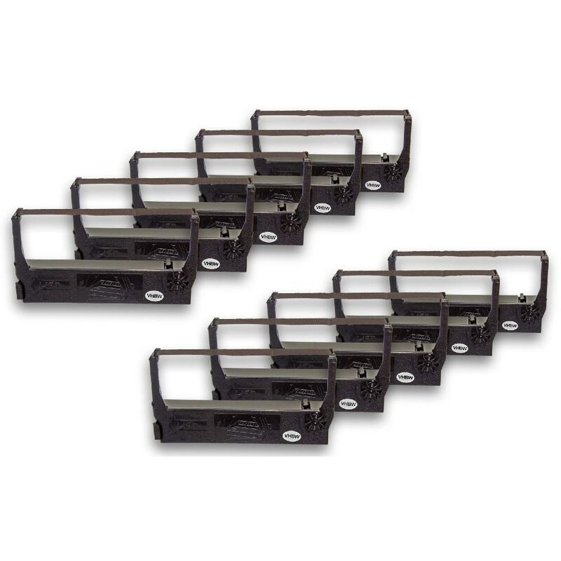 Vhbw - 10x Farbband Nylonband Tintenband kompatibel mit Nadeldrucker Verifone p 250 b, p 250 Series, p 500, Saphire Supersystem Ersatz für ERC-23,