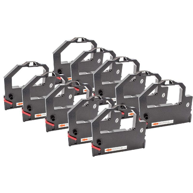 vhbw 10x Farbband Nylonband Tintenband kompatibel mit Nadeldrucker Telenorma ISY 17 Plus