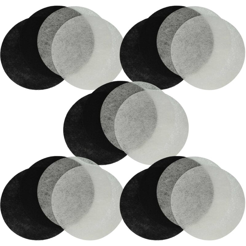 10x filtre à charbon actif, 10x filtre à graisses remplacement pour Moulinex AD-5 pour friteuse - 20 filtres - Vhbw