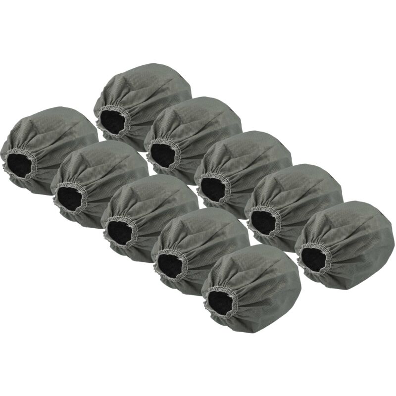 vhbw 10x Filtre textiles compatible avec Bosch UniversalVac 15 aspirateur industriel sec et humide - Sac filtrant, lavable gris