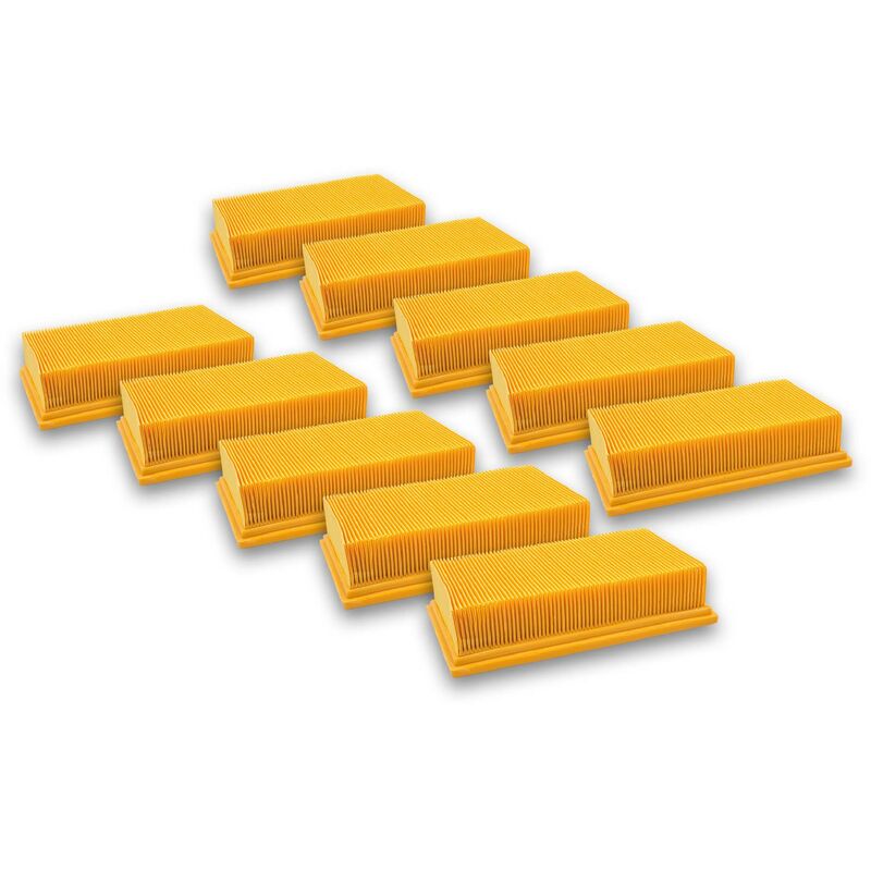 10x Filtres plats pour aspirateur compatiible avec Kärcher 6.904-367.0 - Vhbw
