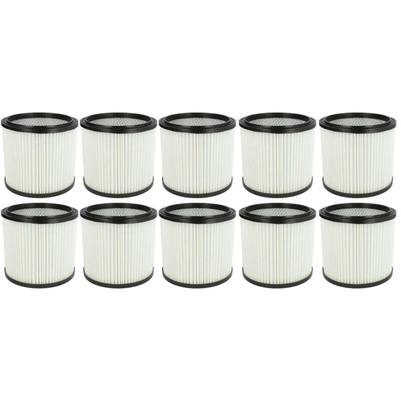 10x filtre plissé compatible avec Einhell hps 1300 aspirateur - blanc - Vhbw