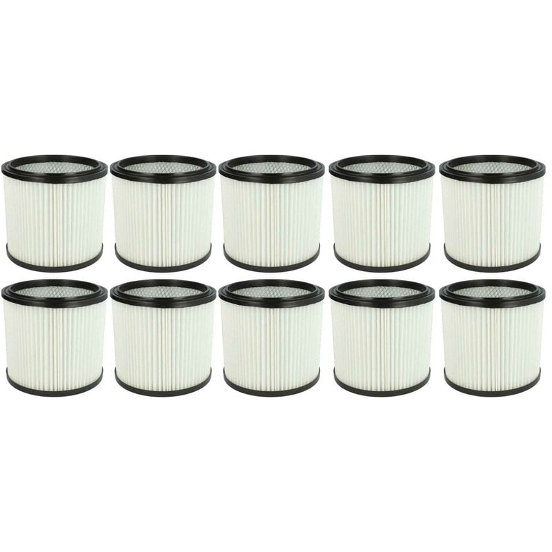 

10x filtro aspiradora compatible con Klarstein IPX4, IVC-50, VCM-IVC-50 aspiradoras, filtro de cartucho - Vhbw