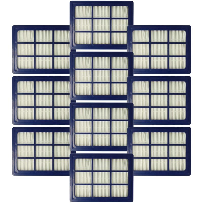 Image of Vhbw - 10x filtro compatibile con Nilfisk Elite Classic Pet Pack, Elite Comfort, Elite Classic Parquet aspirapolvere - filtro hepa blu / bianco