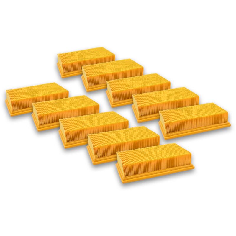 

10x Filtro de pliegue plano para aspiradoras Flex 337.692 - Vhbw