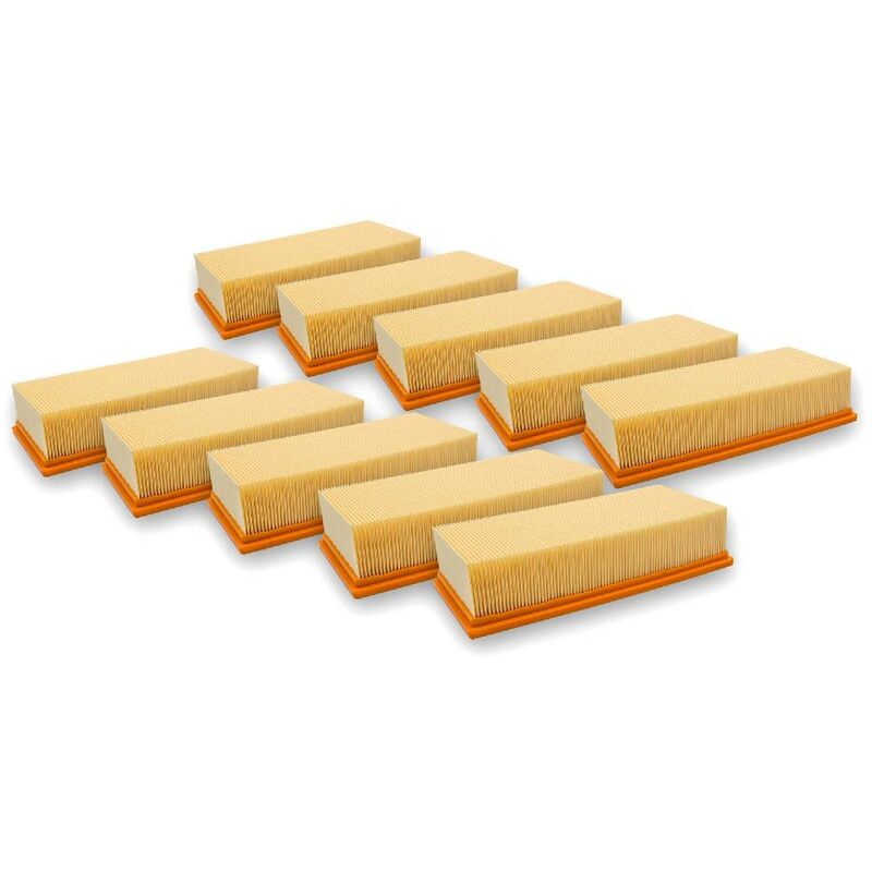 

10x filtro plisado plano para aspirador robot aspirador multiusos como Kärcher 6.904-283.0 - Vhbw