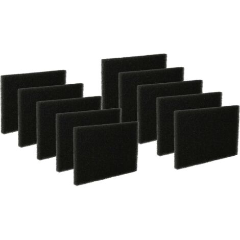 vhbw 10x Filtro salvamotore gommapiuma compatibile con aspirapolvere, robot aspirapolvere, aspirapolvere multiuso sostituisce AEF03