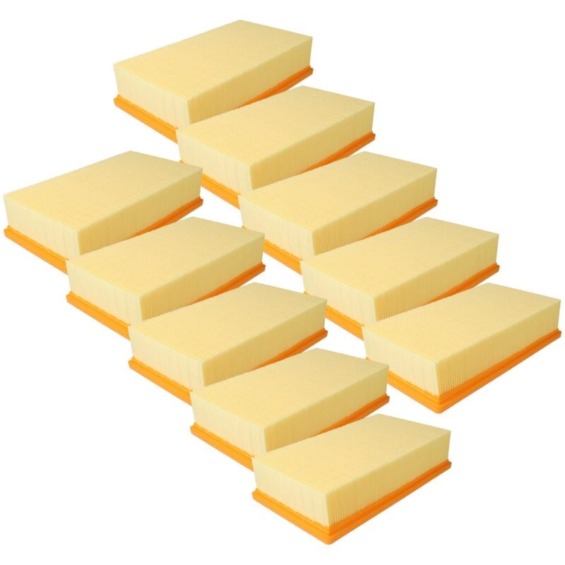 

vhbw 10x Filtros plisados planos compatible con Fein Dustex 25 L aspiradoras