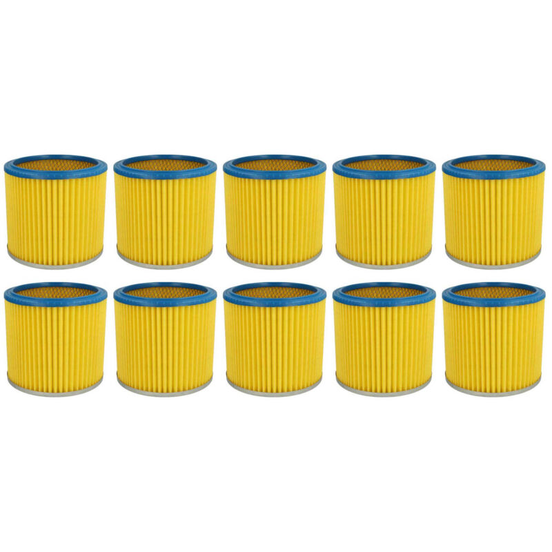 

10x Filtros redondos, filtros laminados para aspiradoras, robot aspiradora, limpiador multiusos Einhell AS Inox INOX, BT-VC 1115, ... - Vhbw