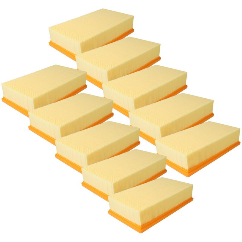 vhbw 10x Flat-Fold Filter F7 compatible with Kärcher NT 25/1 Ap, NT 35/1 Ap, NT 35/1 Tact/Te/M, NT 361 Eco/Te/M, NT 45/1 Tact/Te/M Vacuum Cleaner