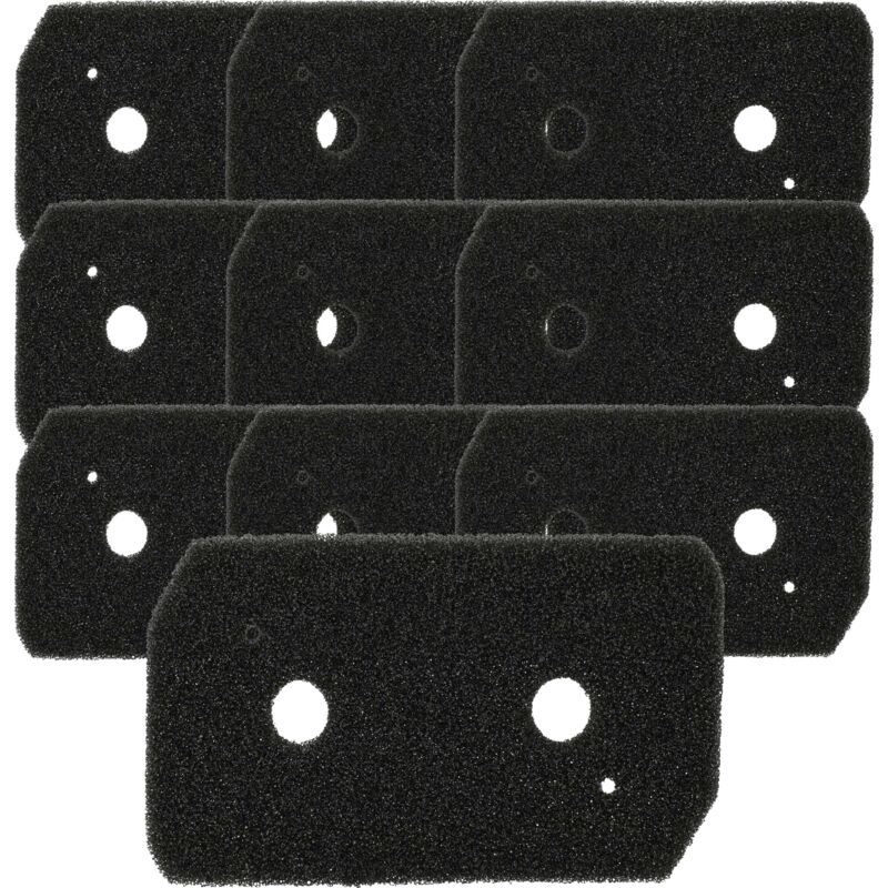10X Foam Filter Compatible With Siemens Wt45h208dn/04, Wt45h208it/03, Wt45h208dn/01, Wt45h208dn/03, Wt45h207it/04 Tumble Dryer - Vhbw