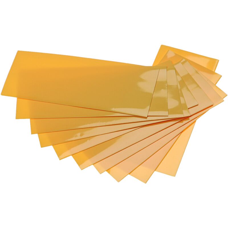 Image of 10x guaina termorestringente adatta a per celle per batteria - Film retraibile, 7,2 x 3 cm, giallo - Vhbw
