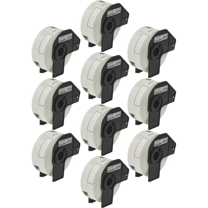 Vhbw - 10x Label Roll with Holder 29mm x 90mm (400 Label) compatible with Brother pt QL1060N, QL-1060 Label Maker - Premium