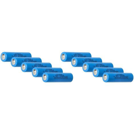 vhbw 10x Piles au lithium ER14505 - Piles spéciales (2700mAh, 3,6V, Li-SOCl2)