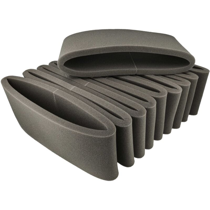 Vhbw - 10x Préfiltres compatible avec Makita dvc 157L aspirateur - Filtre de rechange, amortit le bruit