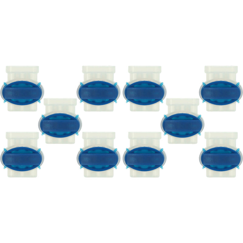 Vhbw 10x Raccords pour câbles de délimitation tondeuses-robots, étanches, bleus, transparents compatible avec Bosch Indego 350