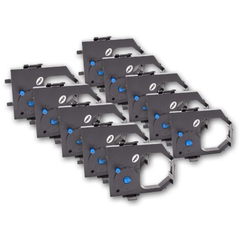 vhbw 10x Ribbon Cartridge compatible with IBM 2380-001, 11A3540, 2380-1, 2381, 2380, 1040930, 2300 Dot Matrix, Receipt Printer - Black Ink Ribbon
