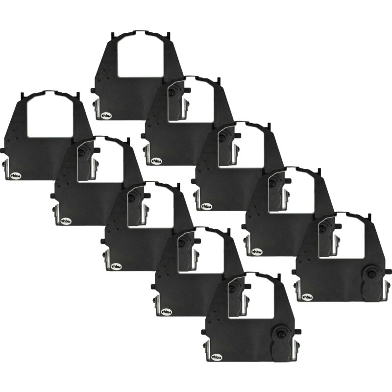 10x Ruban encreur compatible avec Fujitsu DL3800-, DL3850, DL3700, DL3750, DL3600E, DL3600L imprimante matricielle ou de reçus - noir - Vhbw