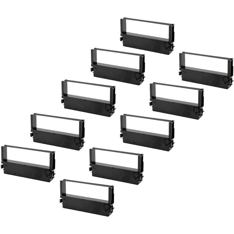 10x Ruban encreur d'écriture pour Citizen dp 400, dp 410, idp 3420 imprimante matricielle ou de reçus noir - Vhbw
