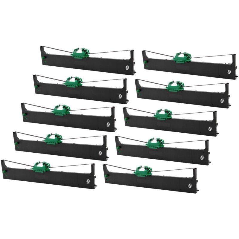 Vhbw - 10x Ruban encreur compatible avec Olivetti DM95, PR9B, PR9+, PR9, DM99 imprimante matricielle ou de reçus - noir