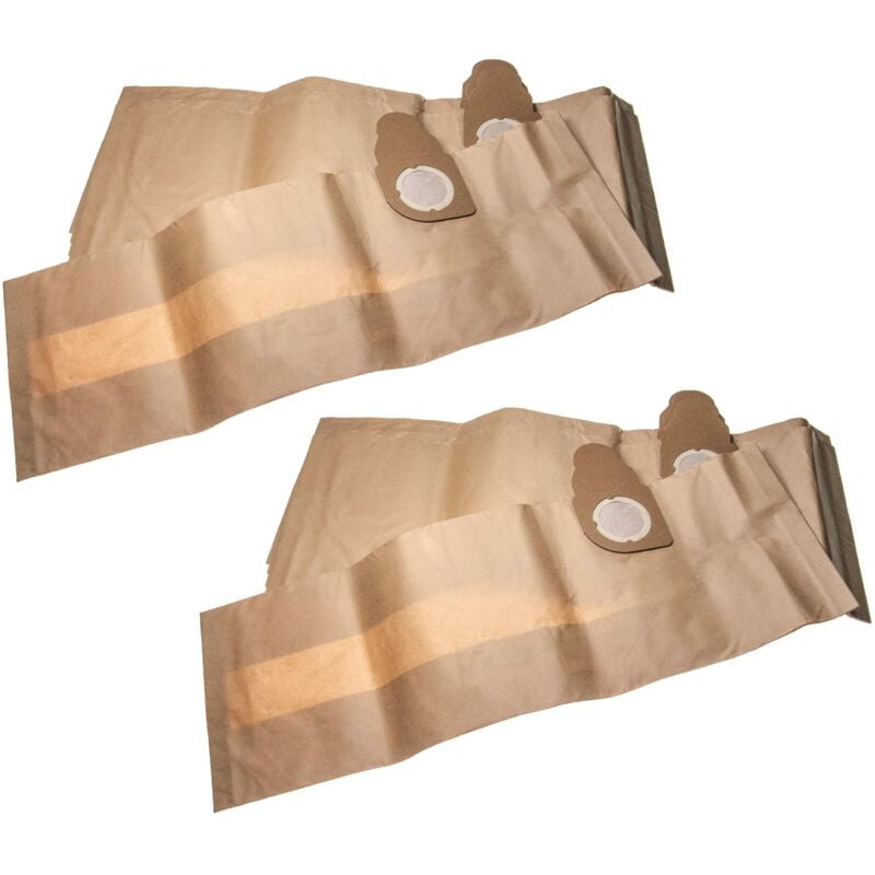 Image of 10x sacchetto dell'aspirapolvere sostituisce Nilfisk 60910 per aspirapolvere - in carta, 70,6cm x 24cm, marrone - Vhbw