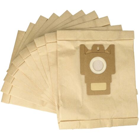 vhbw 10x sacchetto compatibile con Hoover SG-SZM-10000045, Typ M aspirapolvere - carta, Typ M, 28cm x 19,5cm color sabbia