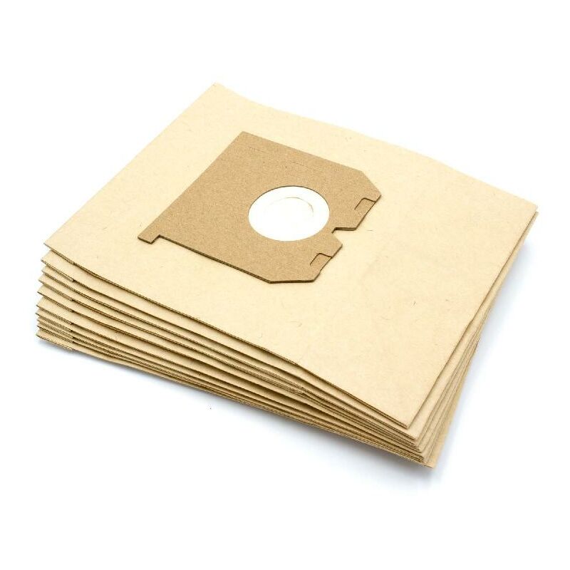 Image of 10x sacchetto compatibile con Progress Super 155, Super 182, Super 248, Super 268 aspirapolvere - in carta, 24cm x 18cm, color sabbia - Vhbw