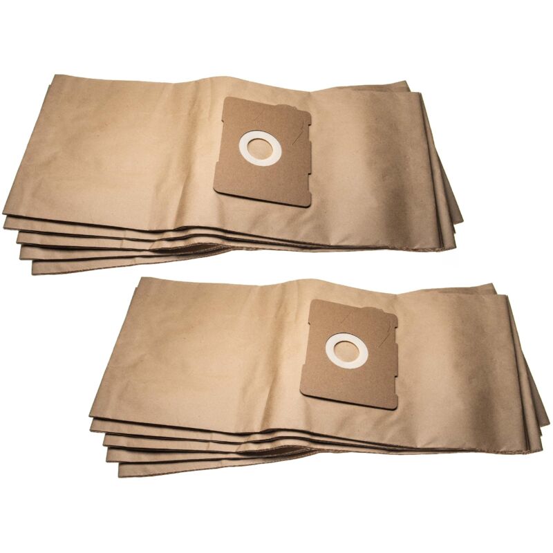 Image of 10x sacchetto filtrante compatibile con Protool Festool vcp 320 e aspiratore - in carta, 66,2cm x 29,6cm, color sabbia - Vhbw