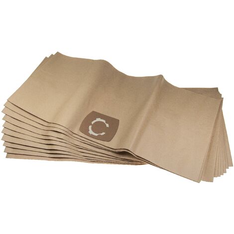 vhbw 10x sacchetto compatibile con Thomas Super 30, Studio 931, Studio 1231 aspirapolvere - 33,1cm x 77,7cm beige