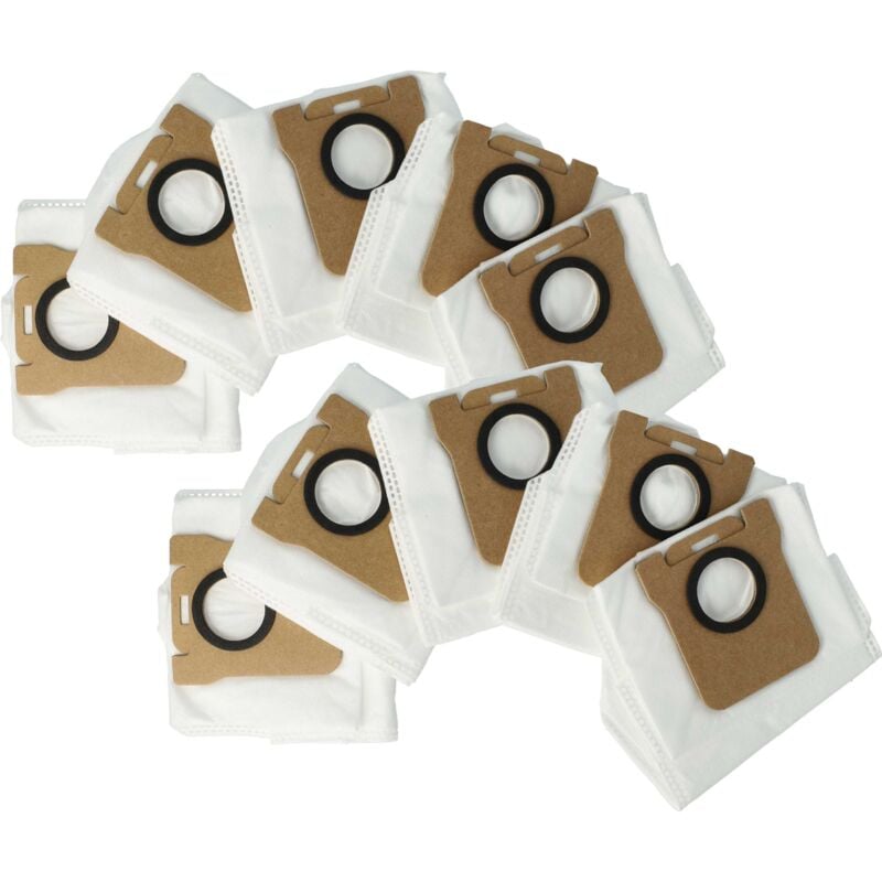 10x Sacs aspirateur compatible avec Dreame DreameBot L10 Ultra aspirateur robot - Sac pour station de vidage - Vhbw