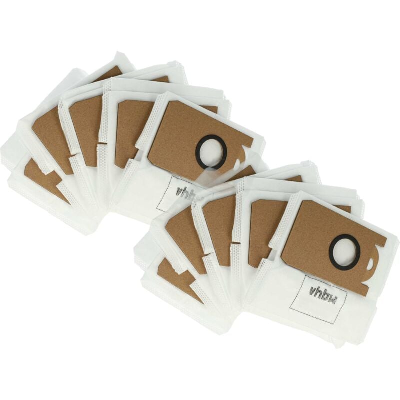 10x Sacs aspirateur compatible avec Proscenic M8 Pro, M7 Max, M7 Pro aspirateur robot - Sac pour station de vidage - Vhbw