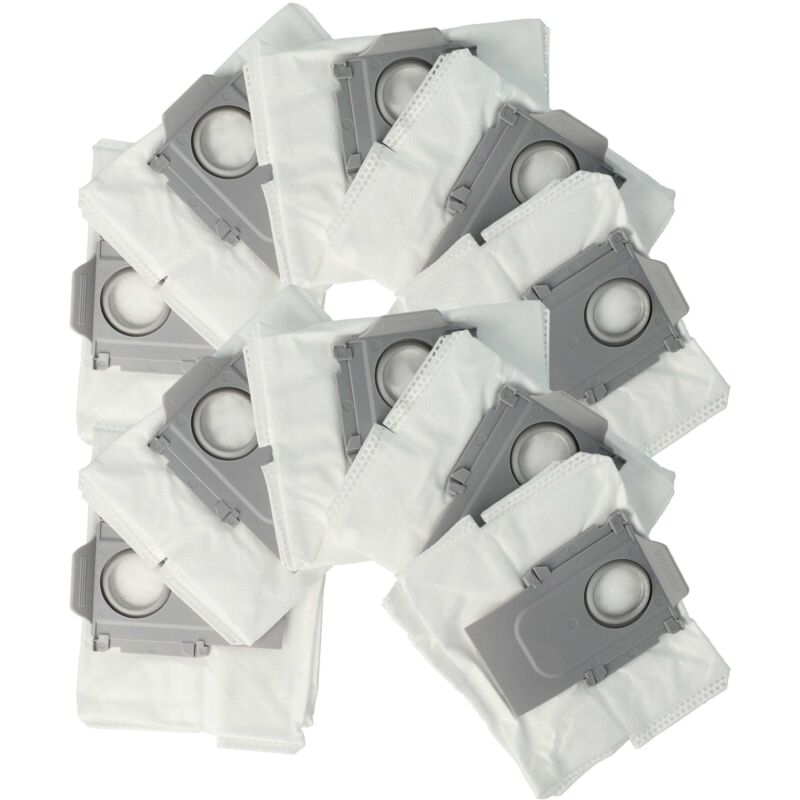 10x Sacs aspirateur compatible avec Roborock Q5, G10S, G10PRO, Q7, Q5+ aspirateur robot - Sac pour station de vidage - Vhbw