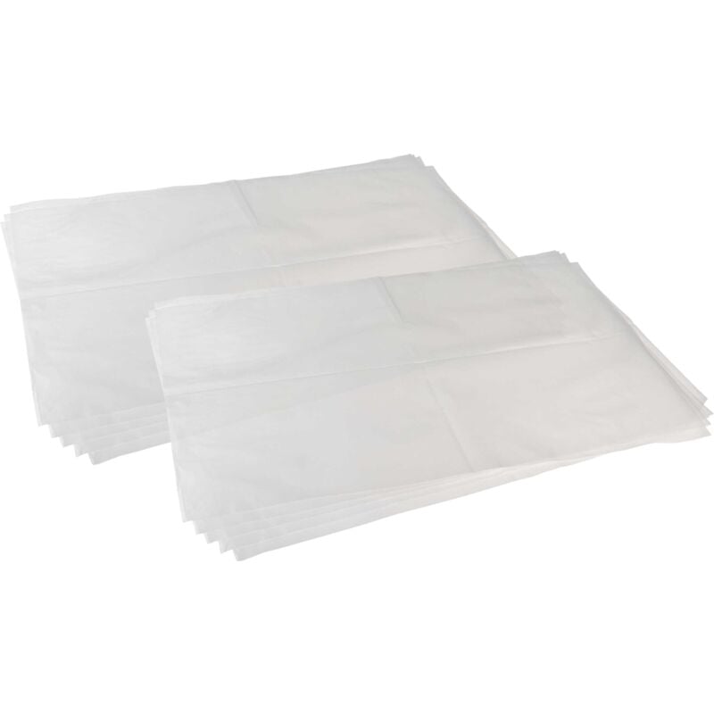 10x Sacs compatible avec Bosch gas 15 ps aspirateur - plastique, 66cm x 40cm transparent - Vhbw