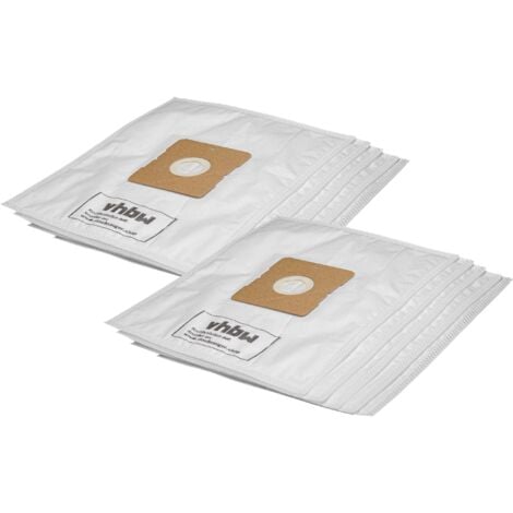vhbw 10x Sacs compatible avec Clean Maxx Duo Express JC611-200 aspirateur - microfibre non tissée, 31,5cm x 30cm blanc